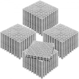 Cojín Modular Interconectable, Paquete de 50 Mats de Drenaje de 30 x 30 cm, Baldosas de Drenaje de PVC Suave Interconectables, Agujeros de Drenaje Antideslizantes para Baño, Cocina, Piscina, Área ...