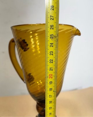 Excelente Jarra de Cristal Soplado Mallorquín