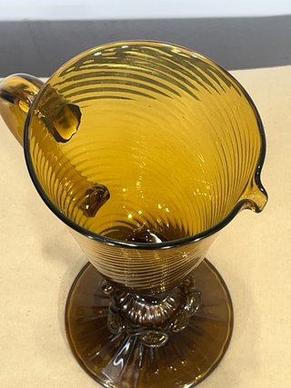 Excelente Jarra de Cristal Soplado Mallorquín