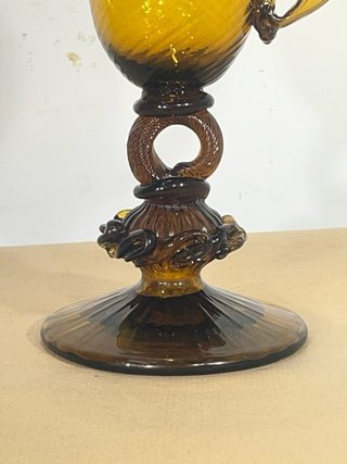 Excelente Jarra de Cristal Soplado Mallorquín