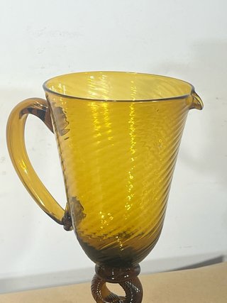Excelente Jarra de Cristal Soplado Mallorquín