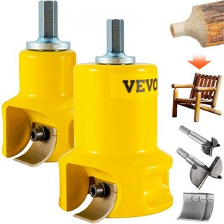 Cortador de Tenón, Diámetro de 1"/25.4mm y 2"/50.8mm, con Cuchillas Curvadas Dobles y Tornillos de Botón Kit Maestro para el Hogar, Cortador de Muebles de Madera de Aluminio y Acero Premium, Herra...