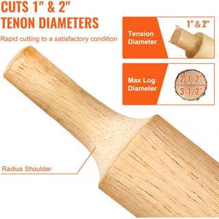 Cortador de Tenón, Diámetro de 1"/25.4mm y 2"/50.8mm, con Cuchillas Curvadas Dobles y Tornillos de Botón Kit Maestro para el Hogar, Cortador de Muebles de Madera de Aluminio y Acero Premium, Herra...
