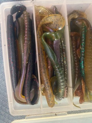 Caja de vinilos variados para pesca