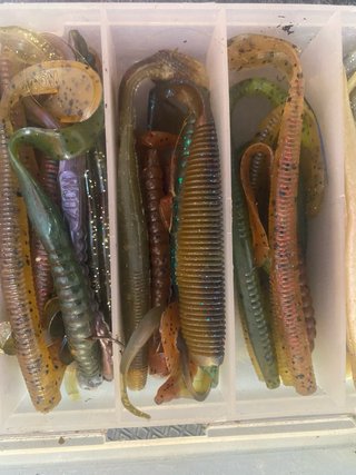 Caja de vinilos variados para pesca