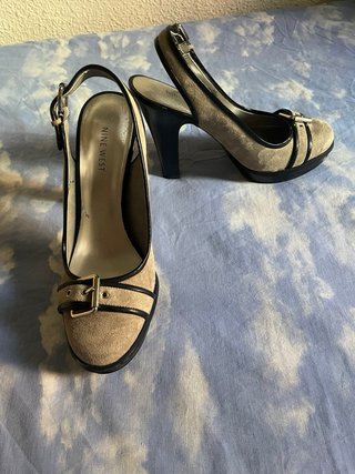 Zapatos NINE WEST gris y negro Talla 39