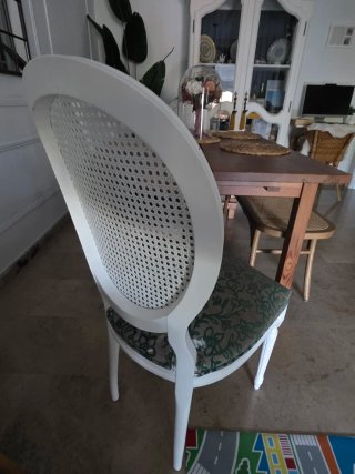 Silla Isabelina Madera Maciza Nogal