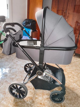 Carrito bebé Kikkaboo Kara gris