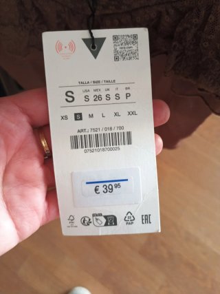 Top Zara volantes encaje marrón