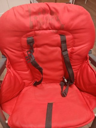 Trona de bebé roja plegable