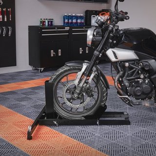 Soporte de Motocicleta Chock de Rueda para Neumático Frontal o Trasero Tamaño 15