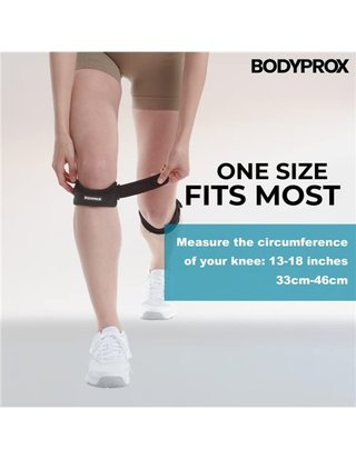 Bodyprox Cintura di supporto per il tendine rotuleo (1 unità) - sollievo dal dolore da tendinite - per escursionismo - calcio...