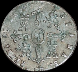 Moneda 2 Maravedís Isabel II 1849