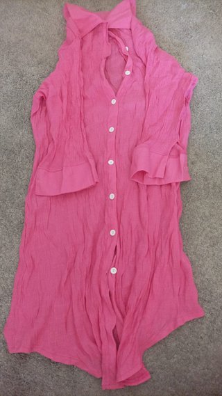 Vestido playa veraniego rosa