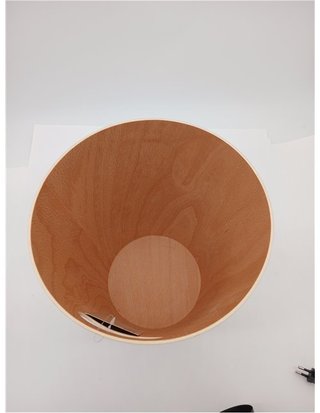 Umbra Woodrow Cesto de basura - con capacidad de 7.5 l - Blanco/Natural