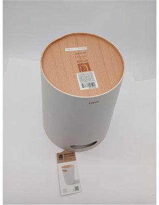 Umbra Woodrow Cesto de basura - con capacidad de 7.5 l - Blanco/Natural