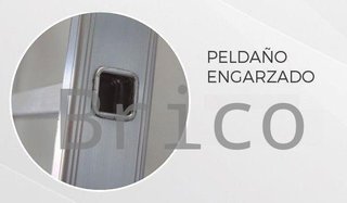 Escalera Aluminio 3x9 - 2,5+2,5+2,5 M - 66x25mm