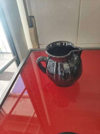 Juego de café de cerámica negro