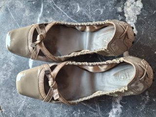 Bailarinas Tod's Charol gris/topo Talla 37.5