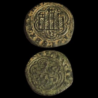 Blanca Enrique III 1390-1406 Antigua Moneda