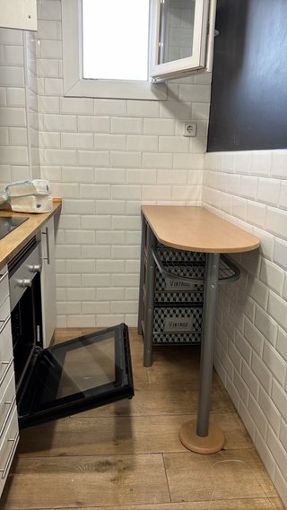 Mueble auxiliar cocina madera y metal