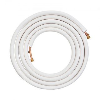 Set di tubi Mini Split da 7620 mm, tubi in rame da 6,4 e 12,7 mm di diametro esterno e isolamento a triplo strato, per refrigerante di climatizzatore Mini Split o pompe di calore...