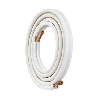 Set di tubi Mini Split da 7620 mm, tubi in rame da 6,4 e 12,7 mm di diametro esterno e isolamento a triplo strato, per refrigerante di climatizzatore Mini Split o pompe di calore...