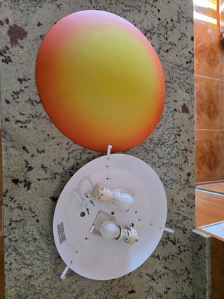 Plafón de baño 2 bombillas