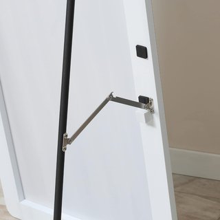 Espejo de Pie y Pared con Estructura de Aluminio, Espejo para Dormitorio, Entrada y Baño, 45X37X158.5Cm