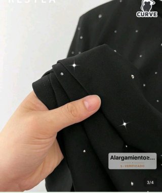 Camiseta negra Shein con strass Talla 4XL. NUEVA