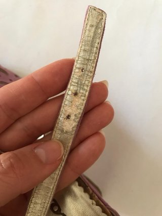 Sandali lilla con fiocco e cinturino
