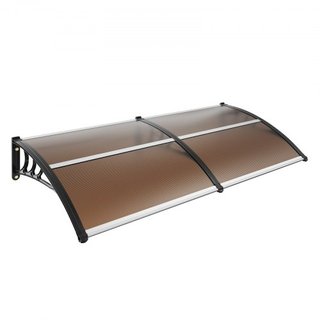 Toldo para Ventana y Puerta 80" x 40", Policarbonato UPF 50+ para Entrada Exterior, Toldo de Sobrepuerta para Protección Solar, UV, Lluvia, Nieve, Hoja Hueca