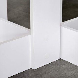 Mesa Plegable de Comedor con 2 Alas, Mesa de Comedor Extensible de Madera Ahorra Espacio para Cocina y Sala de Estar, 104X76X73.7 Cm, Blanca