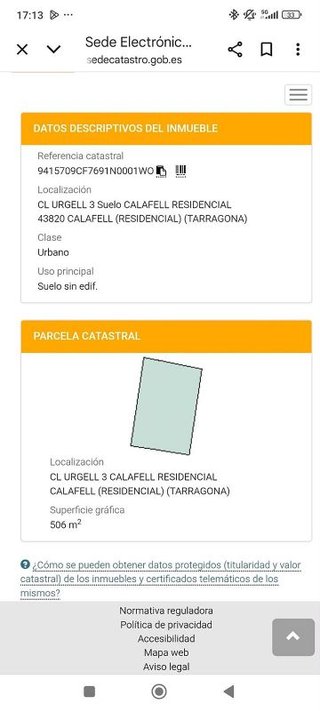 Terreno en venta en Calafell Poble en Calafell