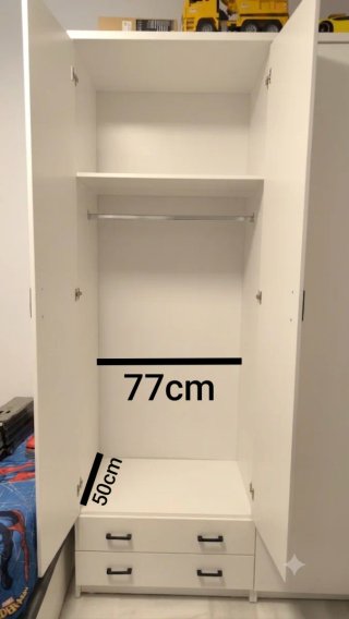 Armario esquinero modular blanco