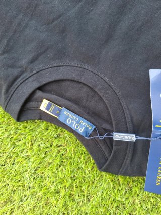 T-shirt Ralph Lauren nera con logo