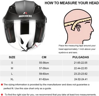 Casco de Motocicleta MOCOERL Cascos Jet