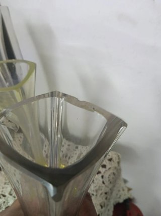 Conjunto 3 Floreros Art Deco Uranio