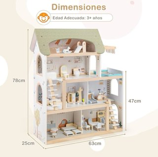 Casita de muñecas de madera