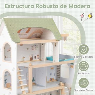 Casita de muñecas de madera