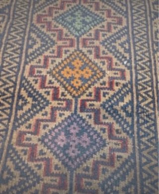 Alfombra Kilim Persa Antigua Marrón Multicolor