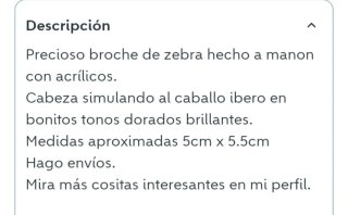 Broche Cebra Dorado y Blanco