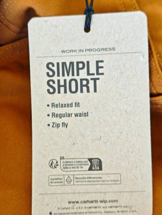 Carhartt Pantalones Cortos Marrón Talla 31