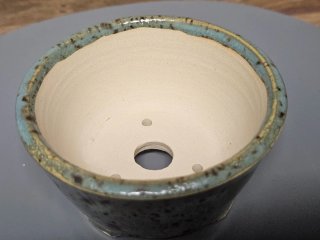 Maceta cerámica kusamono bonsai azul beige