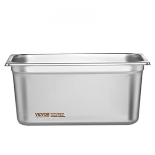 8 Paquete de Sartenes de Hotel, Sartén de Vapor Anti-Jam de Tamaño 1/3 con Tapa, Sartén de Mesa de Acero Inoxidable de 0.8 mm de Grosor, Sartén de Mesa Comercial de 6 Pulgadas de Profundidad, Sart...