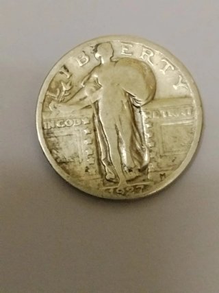 Quarter Dólar 1927 S Liberty Plata