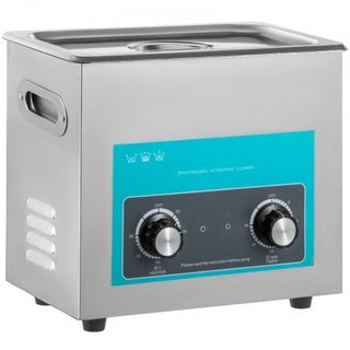 Limpiador ultrasónico de 6.5L Limpiador de joyas con calentador y temporizador para limpieza de joyas Control de perilla Gafas Anillos Dentaduras Instrumentos musicales