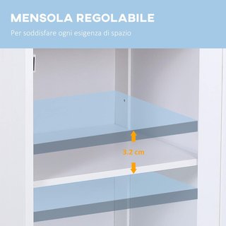 Mueble Armario 2 Cajones, Mueble de Baño Diseño Antivuelco de Baño en MDF, 43X34X77 Cm, Blanco