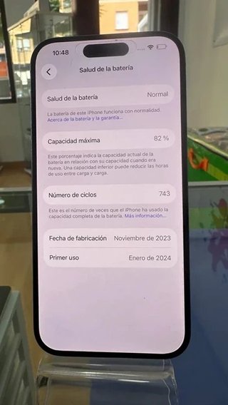 iPhone 15 Pro 128GB Azul Batería 82%