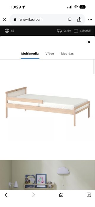 Cama infantil de madera